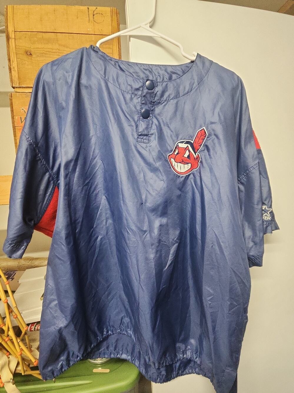 Vintage Cleveland Indians Starter Diamond Collection Windbreaker L Chief Wahoo